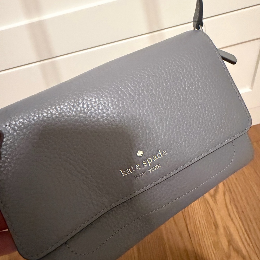 Kate Spade Slate Blue Leather Crossbody Bag